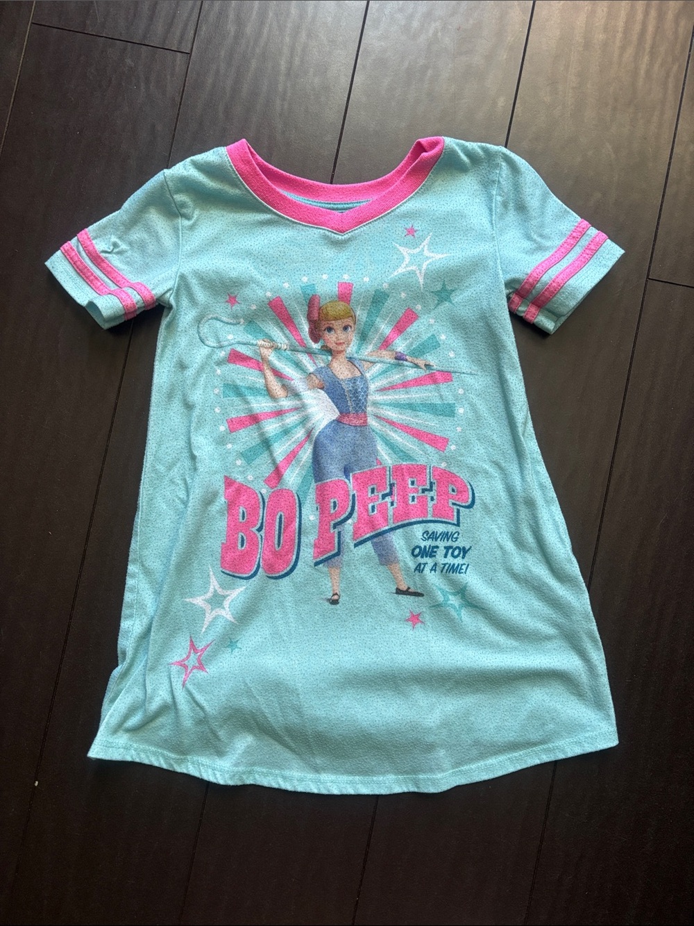 Disney Bo Peep Light Blue Nightgown with Pink Accents